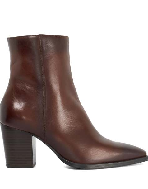 Dune London Papped ankle boots in brown - view 1