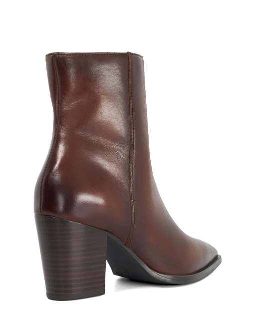 Dune London Papped ankle boots in brown, 2 of 3