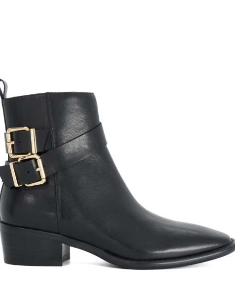Dune London Pattin ankle boots in black - view 1