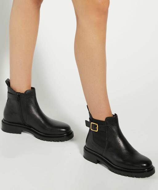 Dune London Paused ankle boots in black, 3 of 4
