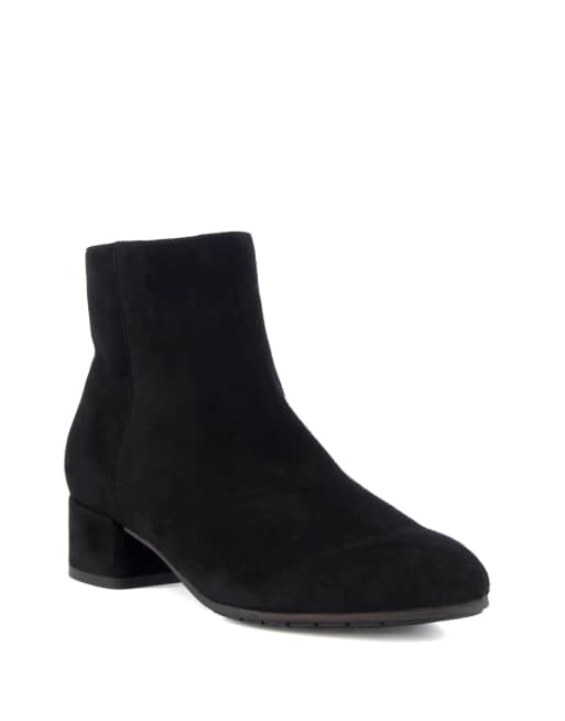 Dune London Pippie suede low boots shoe in black, 4 of 4