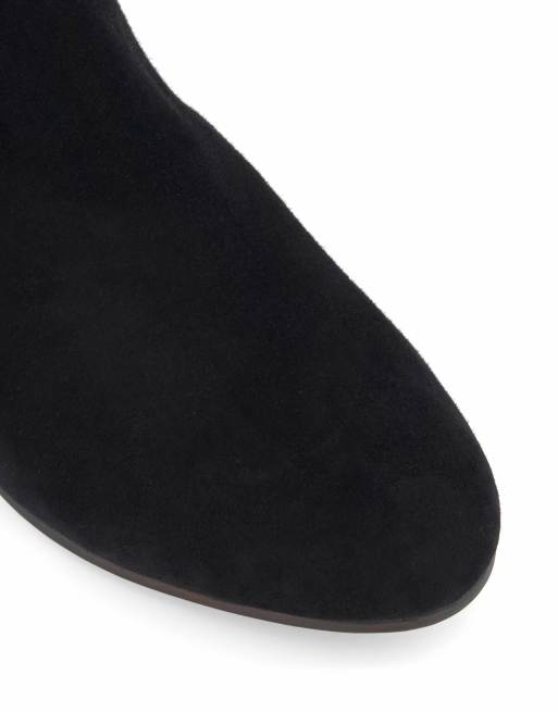 Dune London Pippie suede low boots shoe in black, 5 of 5