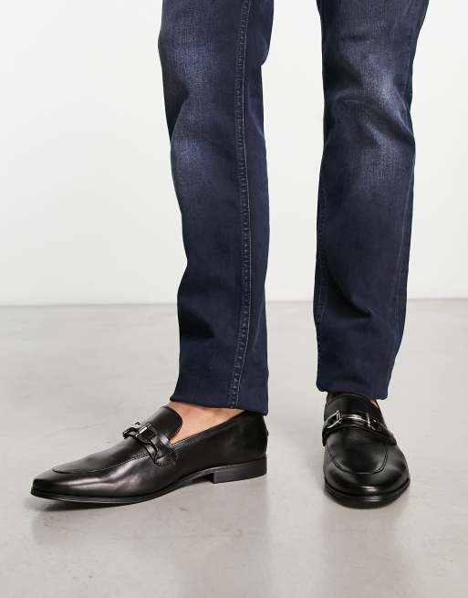 Black linen men's preston dress outlet shoes