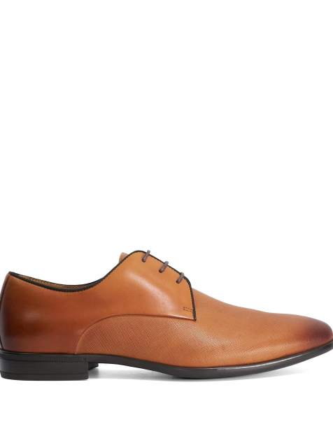 Dune London Saffi derby shoes in tan - view 1