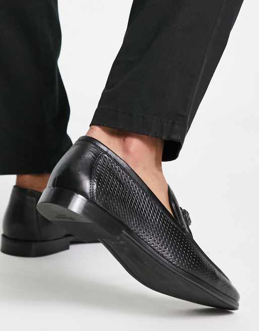 Dune – London Salva – Svarta loafers i läder med bred passform, 2 av 4