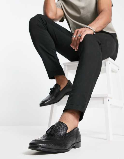 Dune – London Salva – Svarta loafers i läder med bred passform, 3 av 4