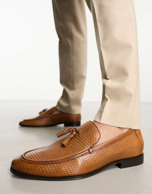 Dune London Salva tassel loafers in tan leather, 4 of 4