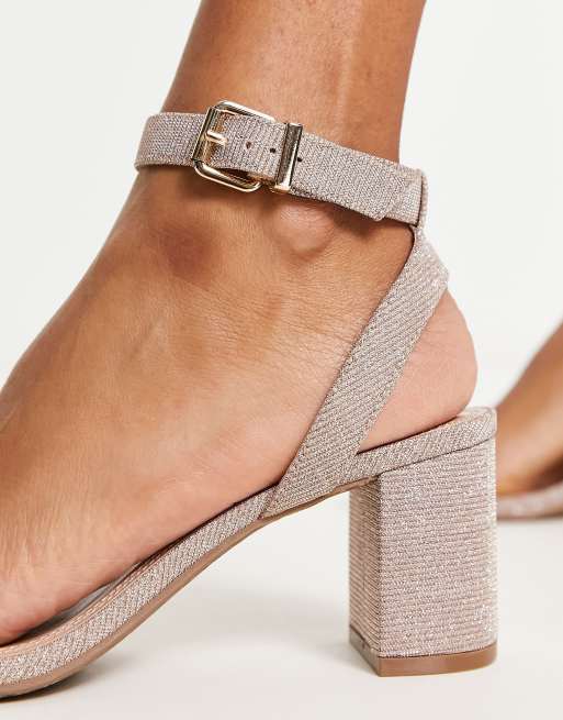 Dune London - Sandali con tacco largo oro rosa, 2 di 4