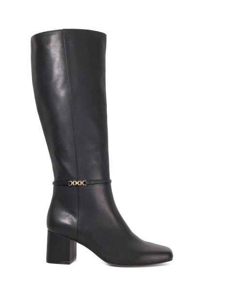 Dune London Sanna knee high boots in black - view 1