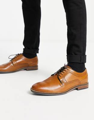 Dune London - Scarpe Brogue Stringate Marroni-Brown