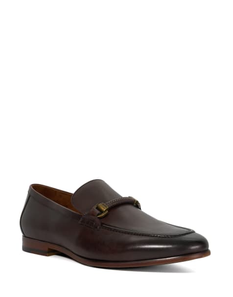 Dune London Scilly loafers in brown - view 1