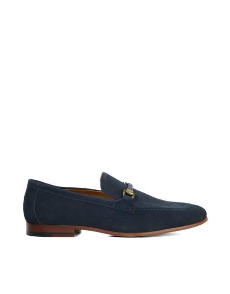 Dune London Scilly loafers in navy - view 1