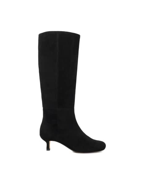 Dune London Searing knee high boots in black - view 1