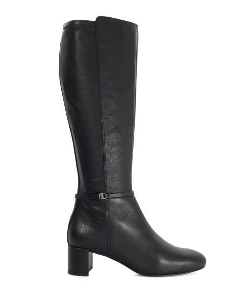 Dune London Seoul knee high boots in black - view 1