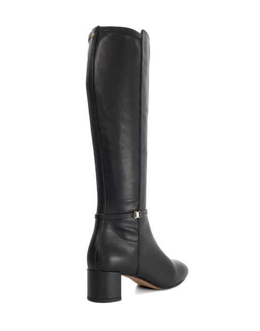Dune London Seoul knee high boots in black, 2 of 3