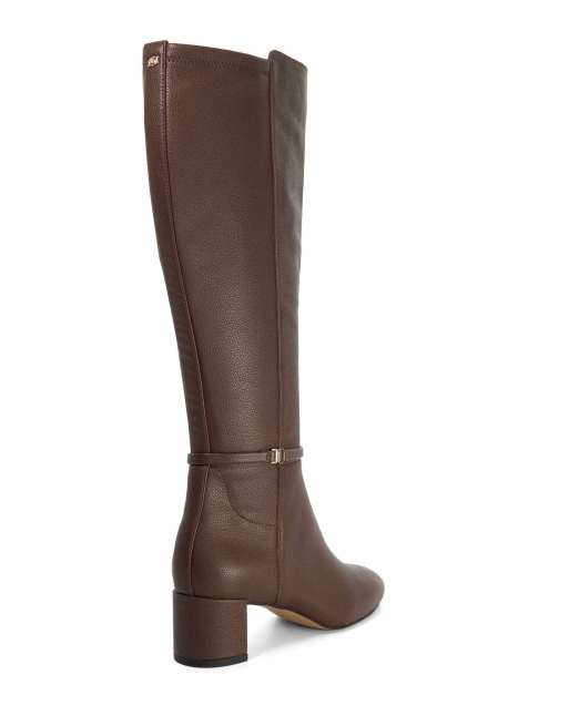 Dune London Seoul knee high boots in dark brown, 2 of 3
