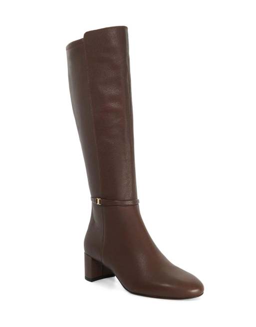 Dune London Seoul knee high boots in dark brown, 3 of 3