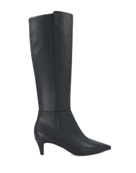 Dune London Shasa knee high boots in black - view 1