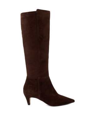 Dune London Shasa knee high boots in brown