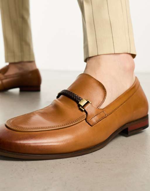 Dune London – Sheldon – Jasnobrązowe skórzane loafersy, 4 z 4