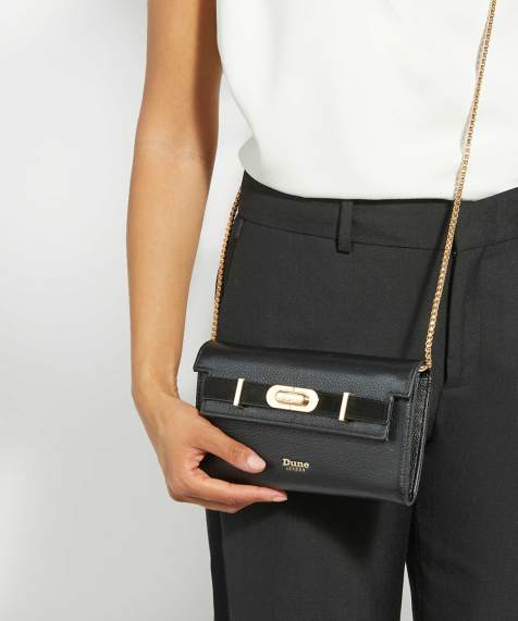 Dune London Showmance micro bag in black - view 1