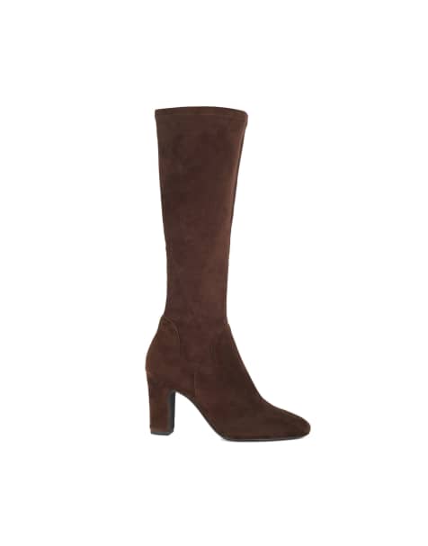 Dune London Simple knee high boots in brown - view 1