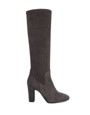 Dune London Simple Knee High Boots In Purple