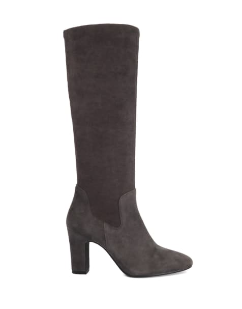 Dune London Simple knee high boots in dark - view 1