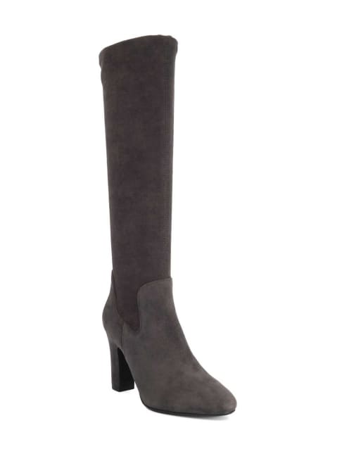 Dune London Simple knee high boots in dark, 4 of 4