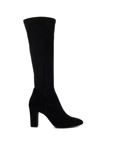 Dune London Simple suede boots shoe in black - view 1
