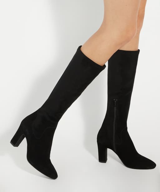 Dune London Simple suede boots shoe in black, 3 of 5