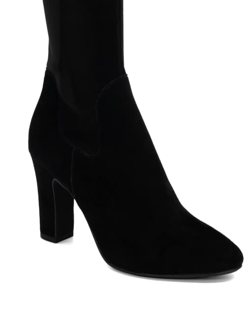 Dune London Simple suede boots shoe in black, 5 of 5