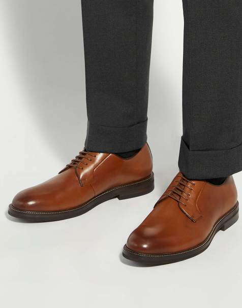 Dune London Siril derby shoes in tan - view 1