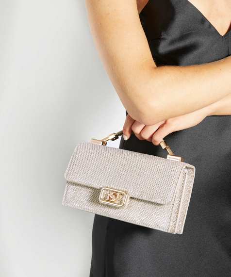 Dune London Skilled micro bag in gold - view 1