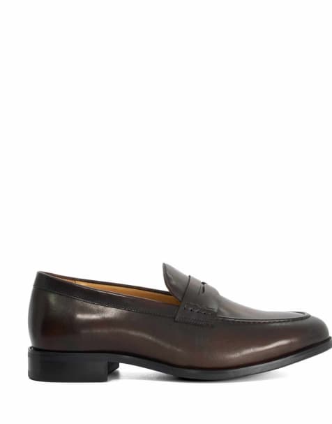 Dune London Skylers loafers in brown - view 1
