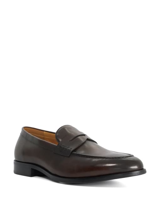 Dune London Skylers loafers in brown, 4 of 4