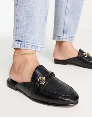 Dune London Dune London slip on trim loafers in black