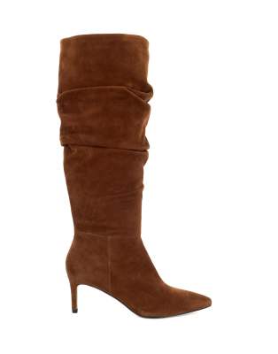  Slouchings boots in dark tan