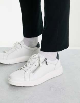 Dune - London - Sneakers Bianche Con Zip Laterale-Bianco