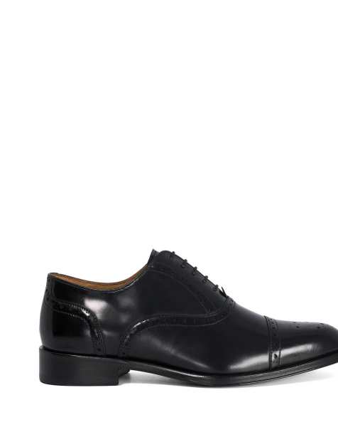 Dune London Soliders brogues in black - view 1