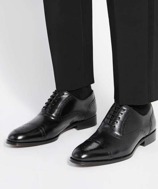 Dune London Soliders brogues in black, 3 of 5