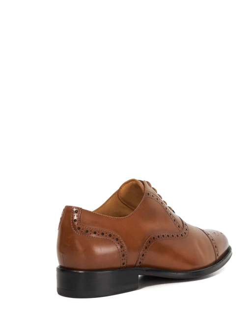Dune London Soliders brogues in tan, 2 of 5