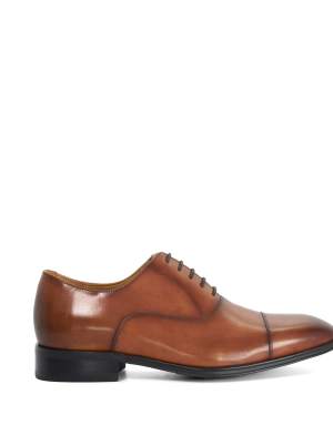 Dune London Solver oxford shoes in dark tan