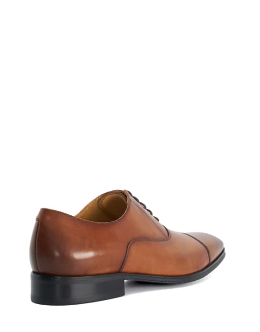 Dune London Solver oxford shoes in dark tan, 2 of 4
