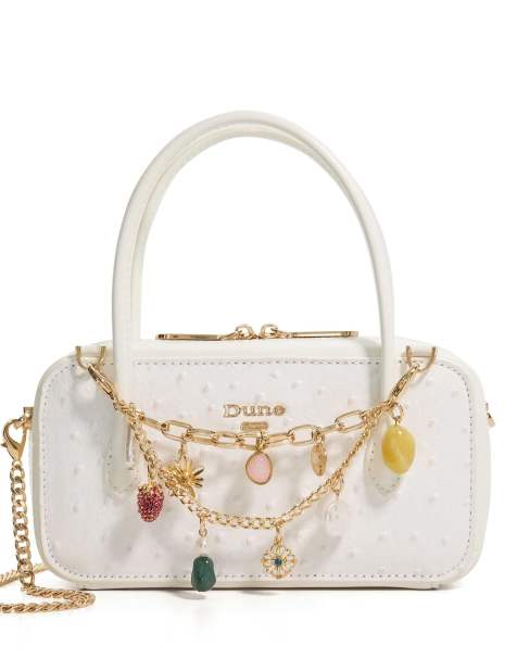 Dune London Song micro bag in white - view 1