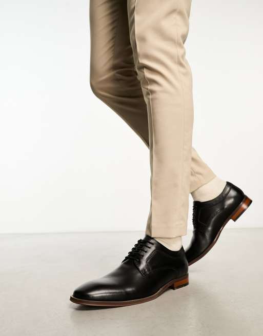 Dune London – Sputnick – Czarne sznurowane buty ze skóry
