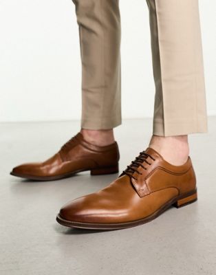Dune London Sputnick lace up shoes in brown leather