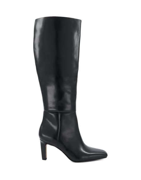 Dune London Standin knee high boots in black - view 1