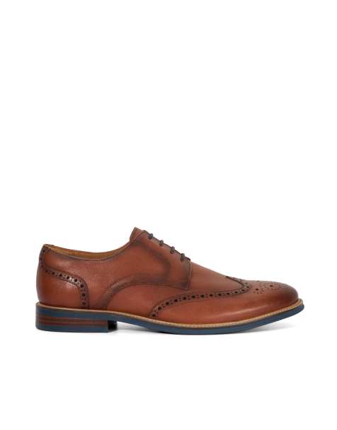 Dune London Stanford lace up shoes in tan - view 1