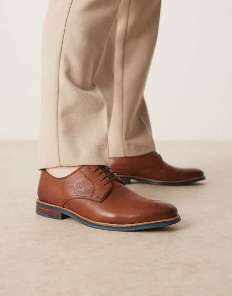 Dune London Stanley brogues in tan - view 1